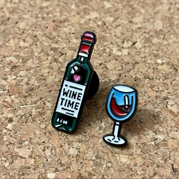 Wine Time Enamel Pin - Picture 2 of 6